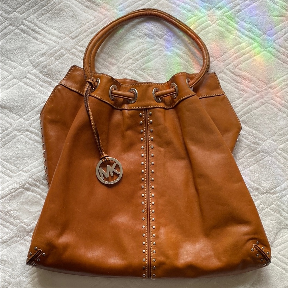 Michael Kors ✨ Tan Brown Leather Tote Bag